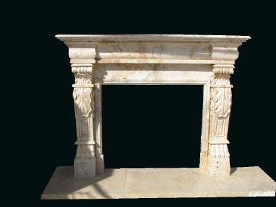 NICE HAND CARVED MARBLE TUSCAN FIREPLACE MANTEL CM1  