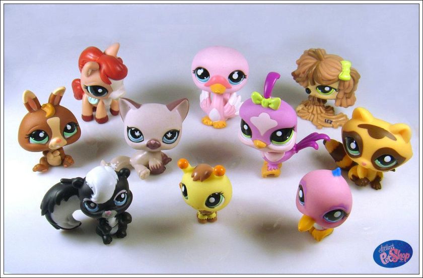  10 Littlest Pet Shop LPS Girl Toy Animal Figures Child Girl Xmas PS09