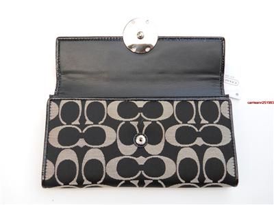   Alexandra Black & Grey Signature Sateen Slim Envelope Wallet 46765