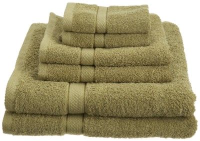 Bath towels measure 30 by 56 inches; hand towels measure