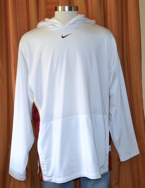 NIKE HOOPS WHITE PULLOVER HOODIE SWEATSHIRT MENS XXL  