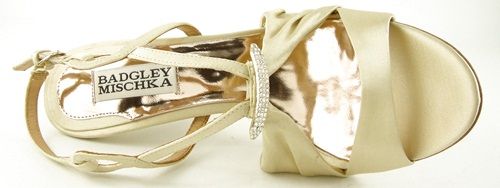   MISCHKA RUBY Ivory Gold WEDDING EVENING Womens Shoes Sandals 9.5