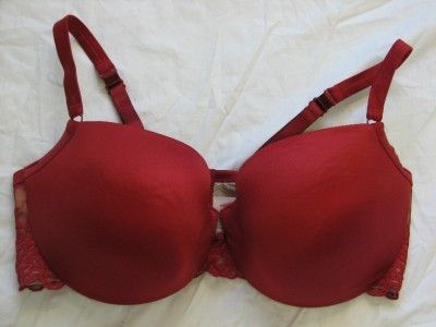 NEW CACIQUE RED PUSH UP DEMI BRA sz 44D  