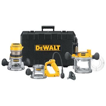 DEWALT 2 1/4 HP EVS Three Base Router Kit DW618B3 NEW 028877463209 