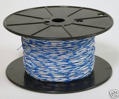 Cross Connect Wire, 1 Pair, 24 AWG, Blue/White, 1000 FT  