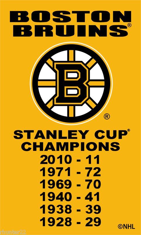 Boston Bruins 3x5 NHL Stanley Cup Banner   New for 2011  
