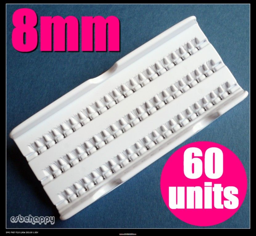 60 x Individual Flare FALSE EYELASHES EXTENSION *8mm* B  