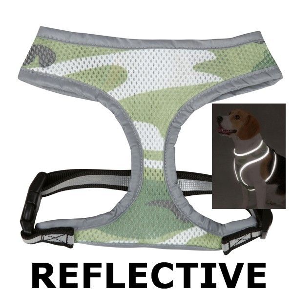 Casual Canine Reflective Mesh Dog Harness   Camoflage  