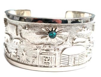 Vernon Haskie Stunning Storyteller Cuff–Turquoise Sun  