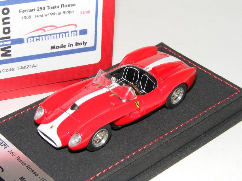 43 Tecnomodel Ferrari 250 Testa Rossa Red with White Stripe  