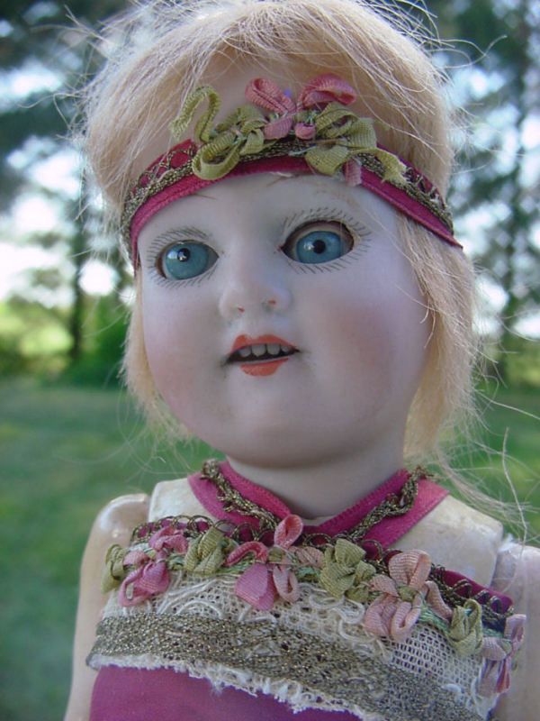 Doll Bisque Head German AM Armand Marseille Flapper  