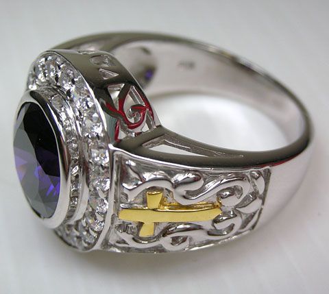 amethyst mens ring