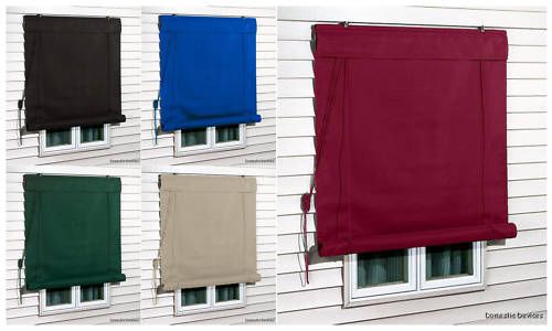 Outdoor Window & Door Shades   Burgundy Shade  