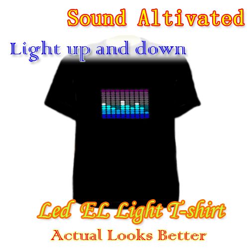Party Fashion Flashing Music Up and Down Light Sound Activated LED EL 