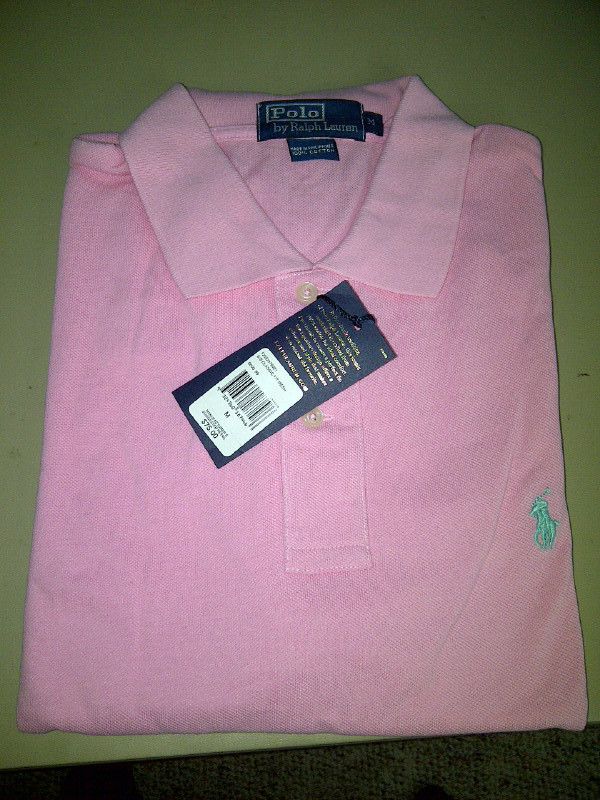 RALPH LAUREN MENS Small PONY Pink SHORTSLEEVE POLO SHIRT Small Medium 