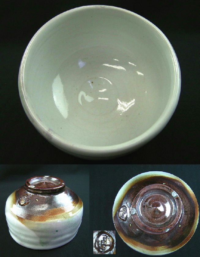 c1633,JPN,HAGI, SEIGAN, SAN SAI Glaze Teabowl.  