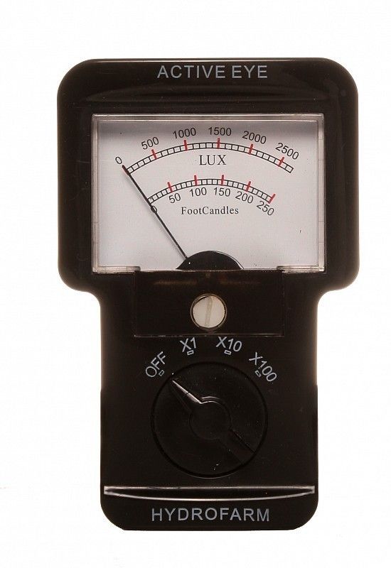 Hydrofarm Analog Light Meter Light Intensity Levels  