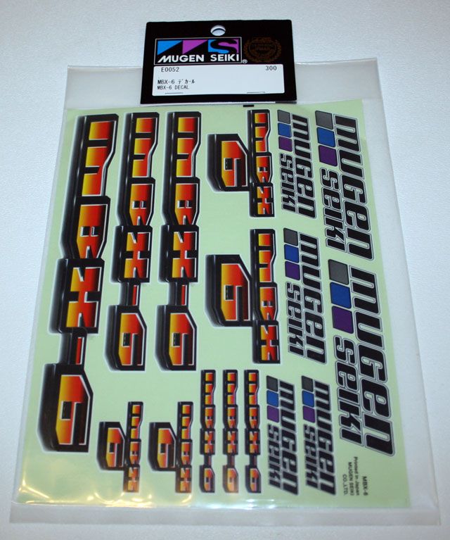 Mugen Seiki MBX 6 Decal Sheet ~MUGE0052  