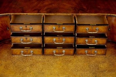 MAHOGANY CARLTON HOUSE INLAID WRITING DESK  