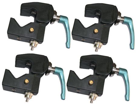 4pc Heavy Duty Super Clamp fr studio light camera mount  