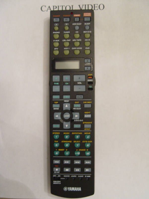 YAMAHA RAV354 REMOTE CONTROL PART # WE887200  