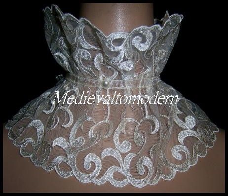 Shakespeare Wide Cream 1700s Collar Neck Victorian NEW  