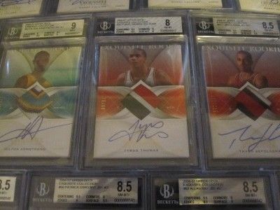 HUGE LOT OF 11* 06 07 EXQUISITE PATCH AUTOGRAPH ROOKIES TYRUS THOMAS 