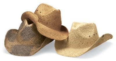 Peter Grimm Drifter Cowboy Hat, Straw, 3 Colors PG37MD  