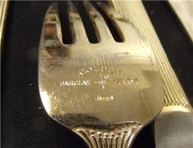 25 pc Barclay Geneve GOLDEN ST MORITZ Flatware Forks et  