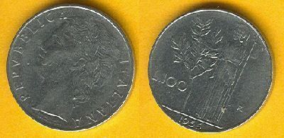 Italy 1956R 100 Lire UNC KM96  