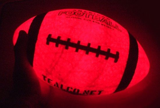 LED Light Up Lighted Glow in the Dark Night Football  