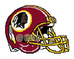 NEW *NFL ~ WASHINGTON REDSKINS HELMET* Cross Stitch PATTERN  