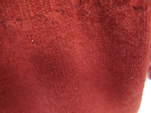 Vince Valentine Red Long Sleeve Ribbed Top Cashmere Cardigan XS  