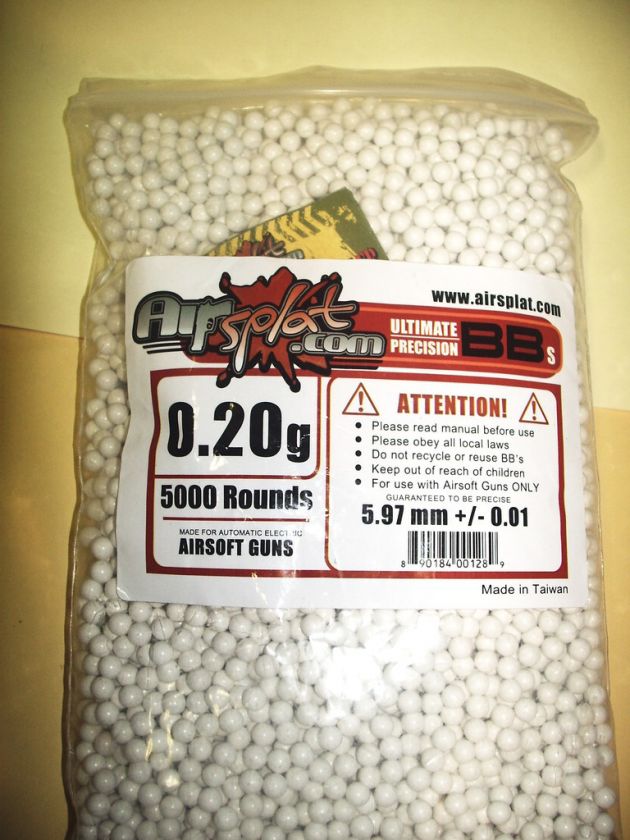 5000 Airsoft BBs 0.20 G Gram 0.20g .2g 0.2g BB  