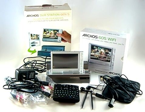 Archos 605 WIFI Portable Media Player 4GB & DVR Station GEN 5 *MINT 
