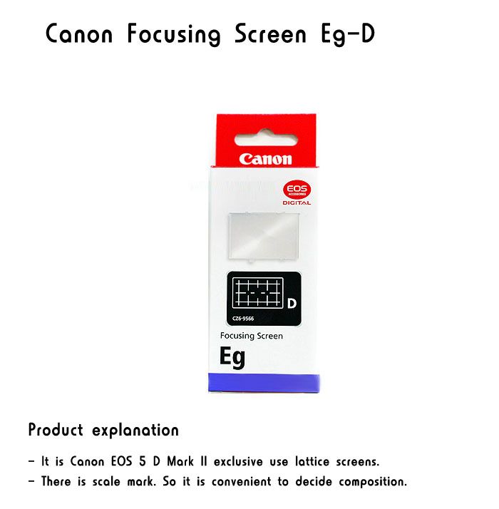 NEW Canon Eg D Grid Focusing Screen for EOS 5D Mark II  