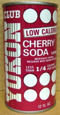 YUKON CLUB LOW CALORIE CHERRY SODA Flat Top CAN A&P, NY  