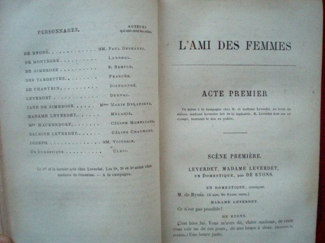 1870 Title Théatre Complet de Al. Dumas Fils v 4 FRENCH  