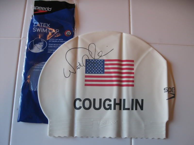 SPEEDO NATALIE COUGHLIN 2008 BEIJING USA OLYMPICS SWIM CAP WHITE 