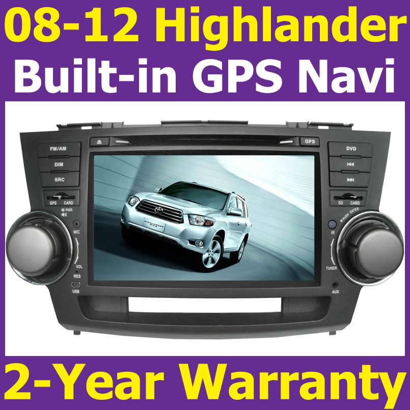   DVD Player GPS Navigation Fit 2008 2009 2010 2011 Toyota Highlander