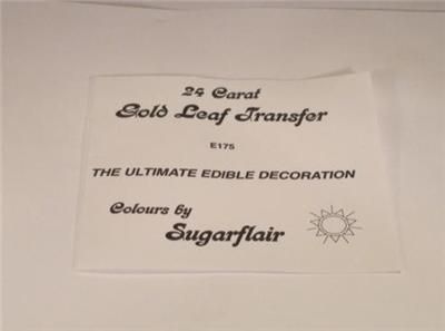 Sugarflair Edible 24 Carat Gold Leaf  