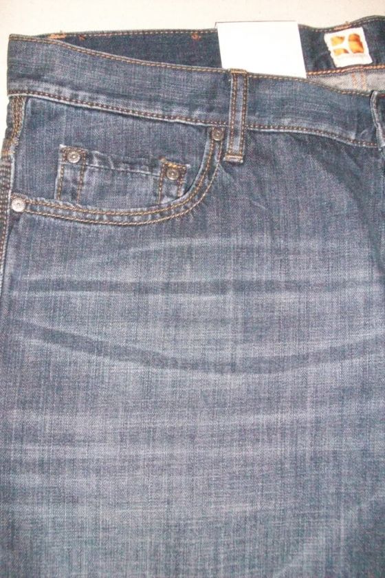 NWT NEW HUGO BOSS ORANGE 31 REGULAR FIT BUTTON FLY BLUE JEANS 38X32 38 