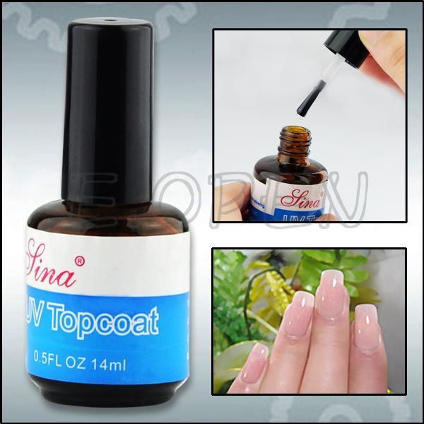 UV Topcoat Top Coat Acrylic Nail Art Gel Polish Gloss  