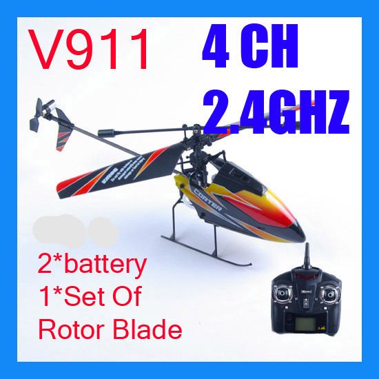   V911 2.4GHz 4CH Mini RC Helicopter+Transmitter All In One Set  