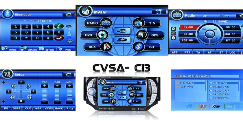 Car Stereo AV System with Bluetooth DVD LCD 1 DIN  