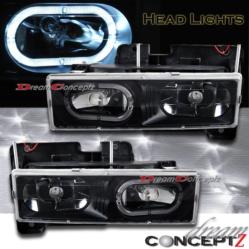 1988 1999 GMC CHEVY C10 FULL SIZE HALO RIM HEADLIGHTS  