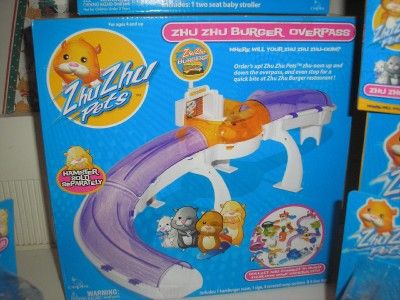 ZHU ZHU PETS LOTHAMSTER BABIES/CARRIER&BLANKET/BABY STROLLER/BOAT 