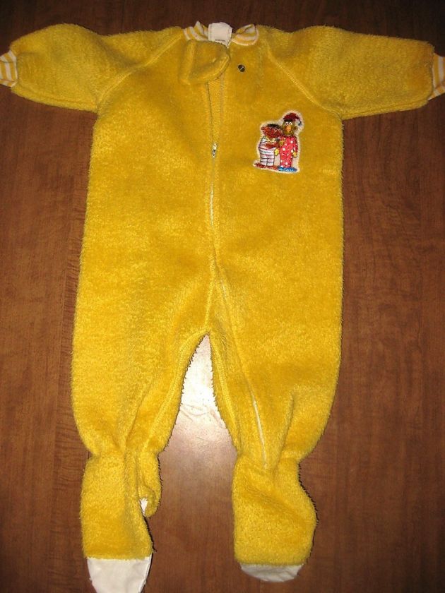 SESAME STREET infant sleeper vtg BERT & ERNIE size 1.5 PBS footies 