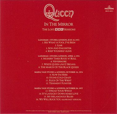 QUEEN IN THE MIRROR BBC SESSIONS CD MINI LP OBI  