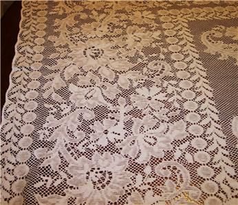 VINTAGE QUAKER LACE CURTAINS, 2PANELS, 59 X 78 EACH  